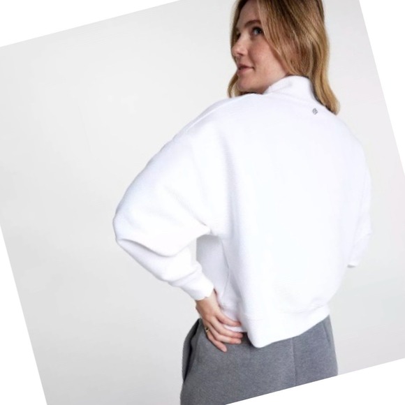 CALIA Women's Elevate Ottoman Wedge Mock Neck Funnel Pullover NWT Size XXL White - Picture 3 of 11